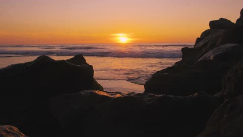 View of sunset on the beach