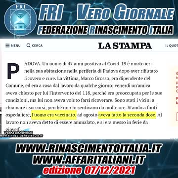 LA STAMPA, UN ARTICOLO PARADOSSALE - VERO GIORNALE 07.12.2021