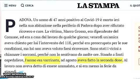 LA STAMPA, UN ARTICOLO PARADOSSALE - VERO GIORNALE 07.12.2021