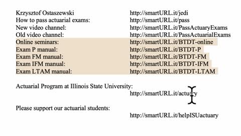 Exam P exercise for January 9, 2022