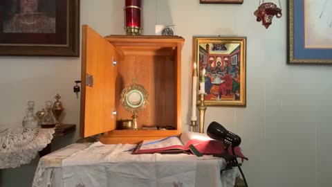 Mass for the Church; Adoration; homily on peace in Jesus