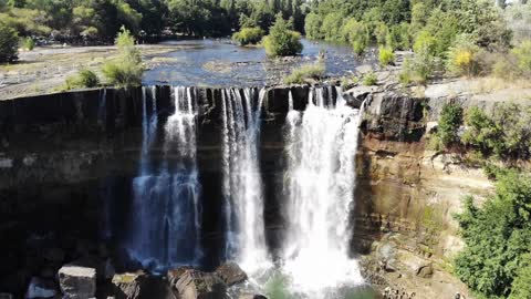 Wonderful view of a waterfall