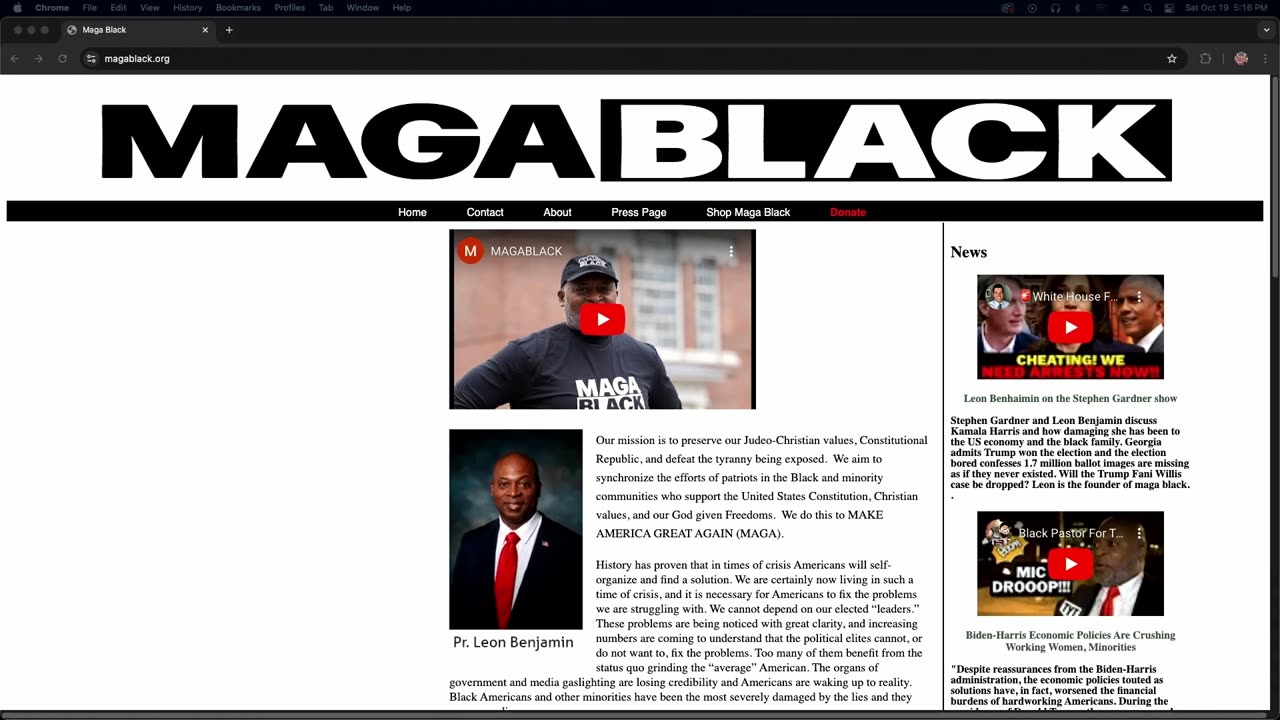 MAGA Black - Pastor Leon Benjamin