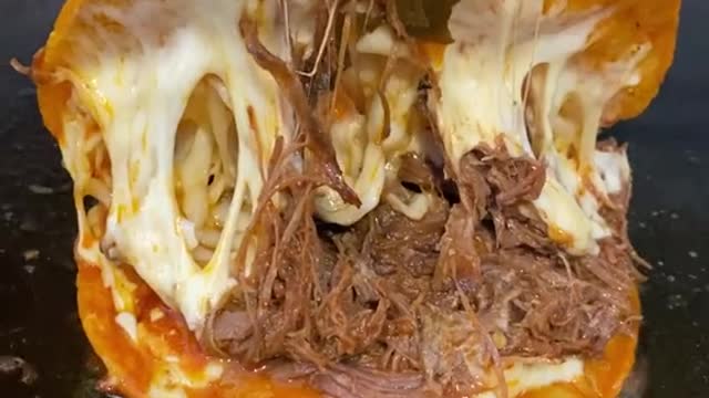 Steamed bun with cheese and meat