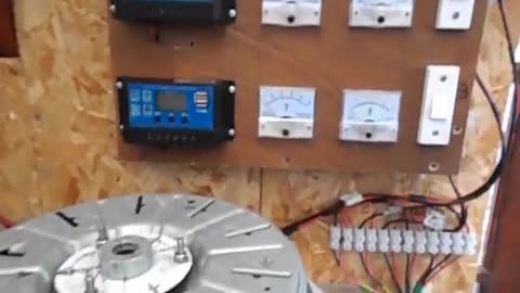 Washing machine motor powering six 90 watt Generators / Motors