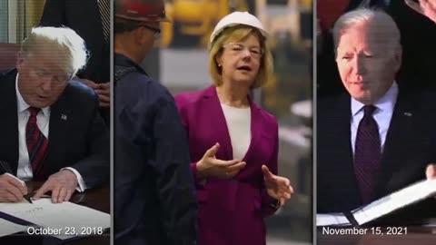 WI Dem Tammy Baldwin runs a new Senate ad PRAISING Trump's policies.