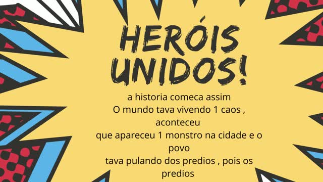 Vermelho Amarelo Azul Balão de Quadrinhos Super-herói Convite.mp4