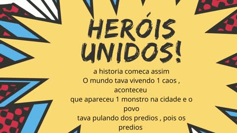 Vermelho Amarelo Azul Balão de Quadrinhos Super-herói Convite.mp4