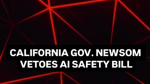 California Gov. Newsom Vetoes AI Safety Bill