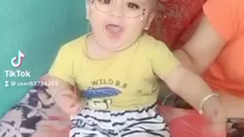 Baby dancing on tik Tok video