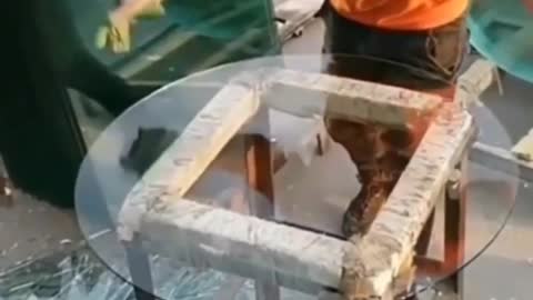 glass cutting so satisfying