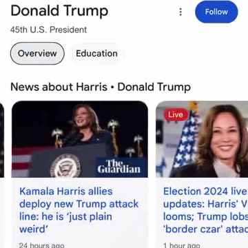 *searches Donald Trump* *only gets news about Kamala Harris”