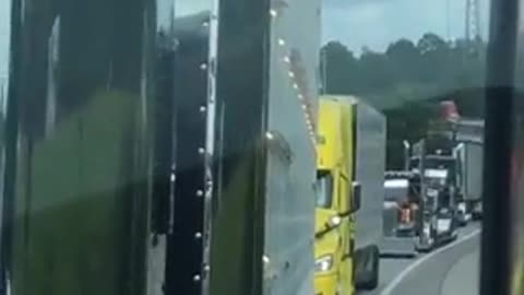 American truckers from South Carolina are on their way to the Canadian border.