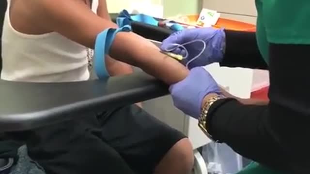 Vibes kid screams getting blood drawn