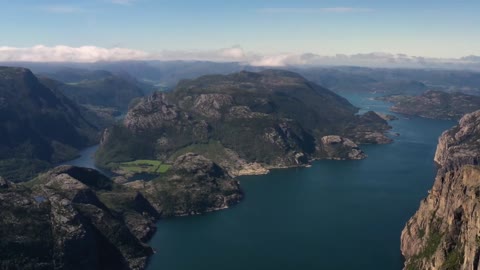 aerial footage beautiful nature norway