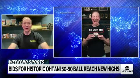 Bids for historic Ohtani 50-50 ball reach new heights