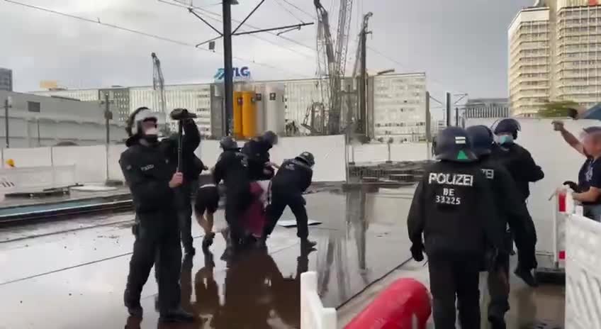 Berlin Lockdown Protests 8-1-21: Police Brutality