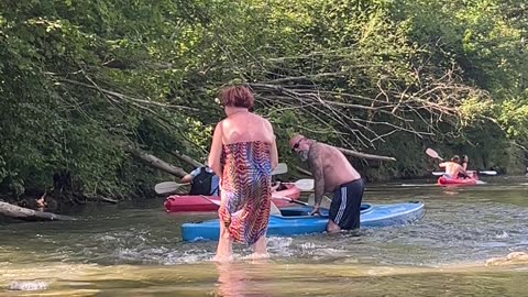 Family Kayaking Chaos