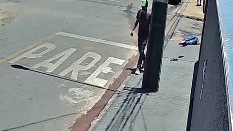 Flying Kick Over A Banana