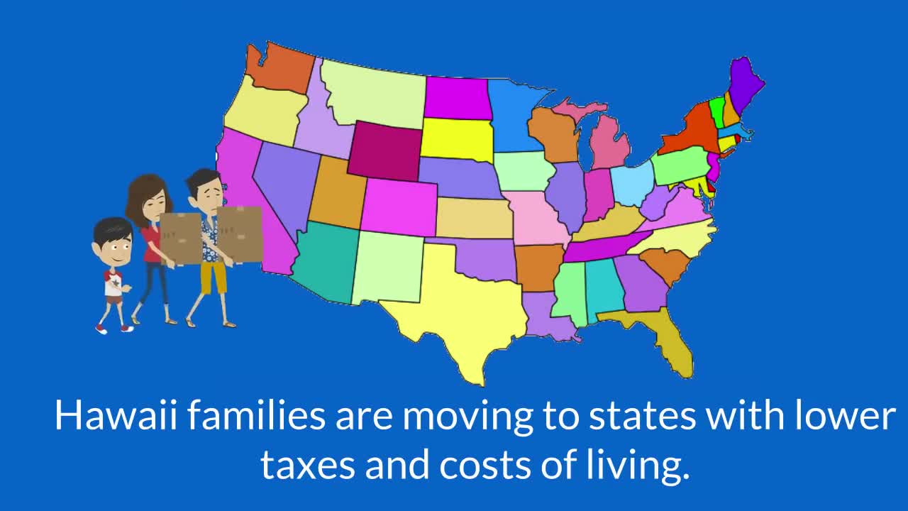 Local families are fleeing Hawaii's high taxes and high cost of living.