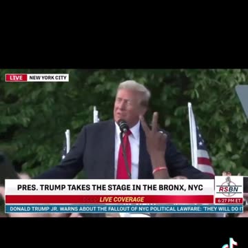 Trump on his way to the Bronx