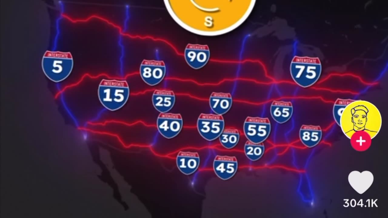 RAYANAJIDGEO ON TIKTOK : What Do The Numbers in Interstate Signs Mean?