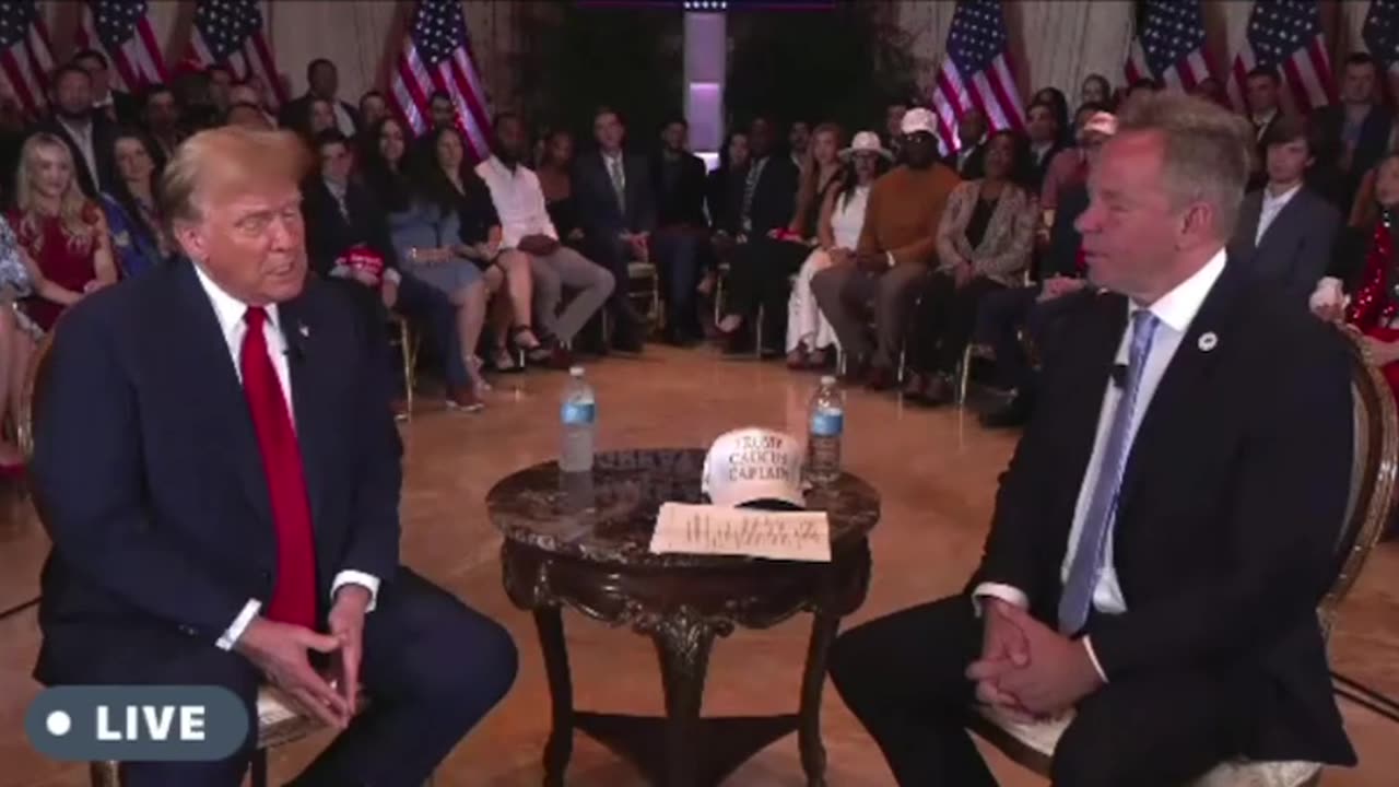 President Donald J Trump live at Mar-a-Lago- full interview!