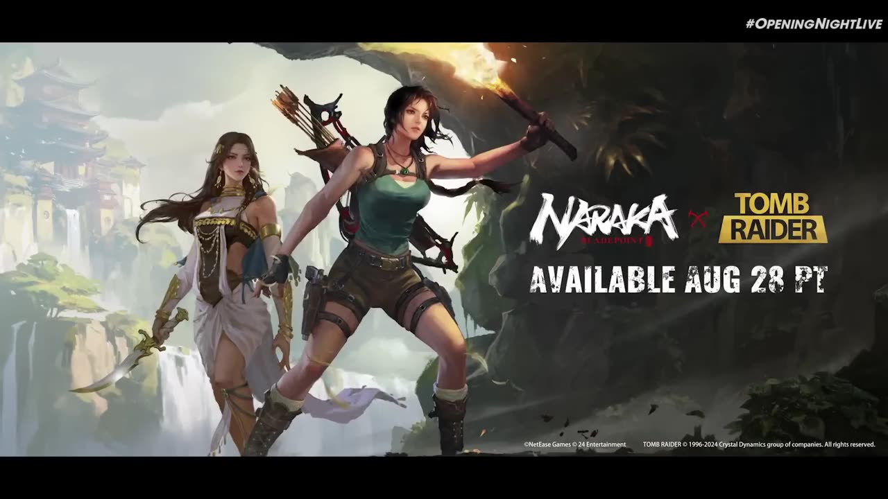 Naraka: Bladepoint x Tomb Raider - Release Date Announcement | gamescom 2024