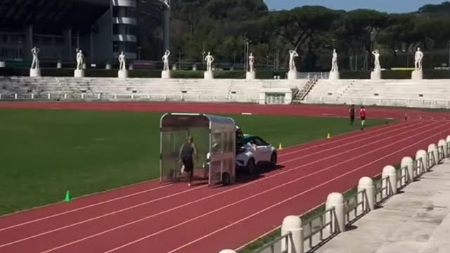 How fast is he running?