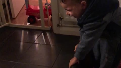 Baby Finds Dog's Sneezing Fit Super Funny