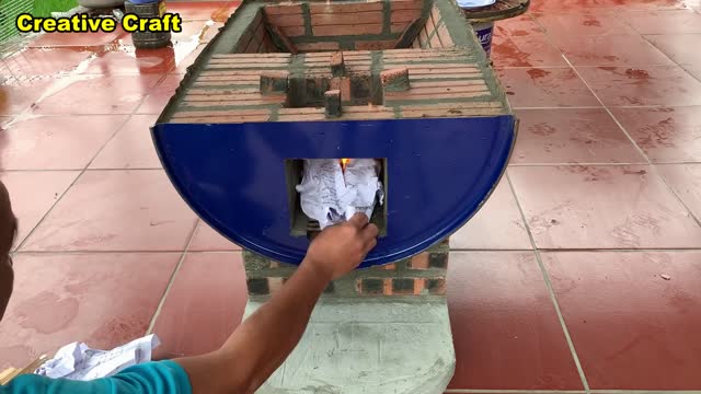 Ideas From An Iron Barrel To Create An Oven 2 in 1 - Great Creativity From Cement