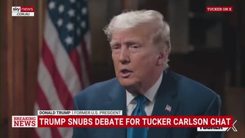 Trump meets with Tucker Carlson after skipping the GOP debate.