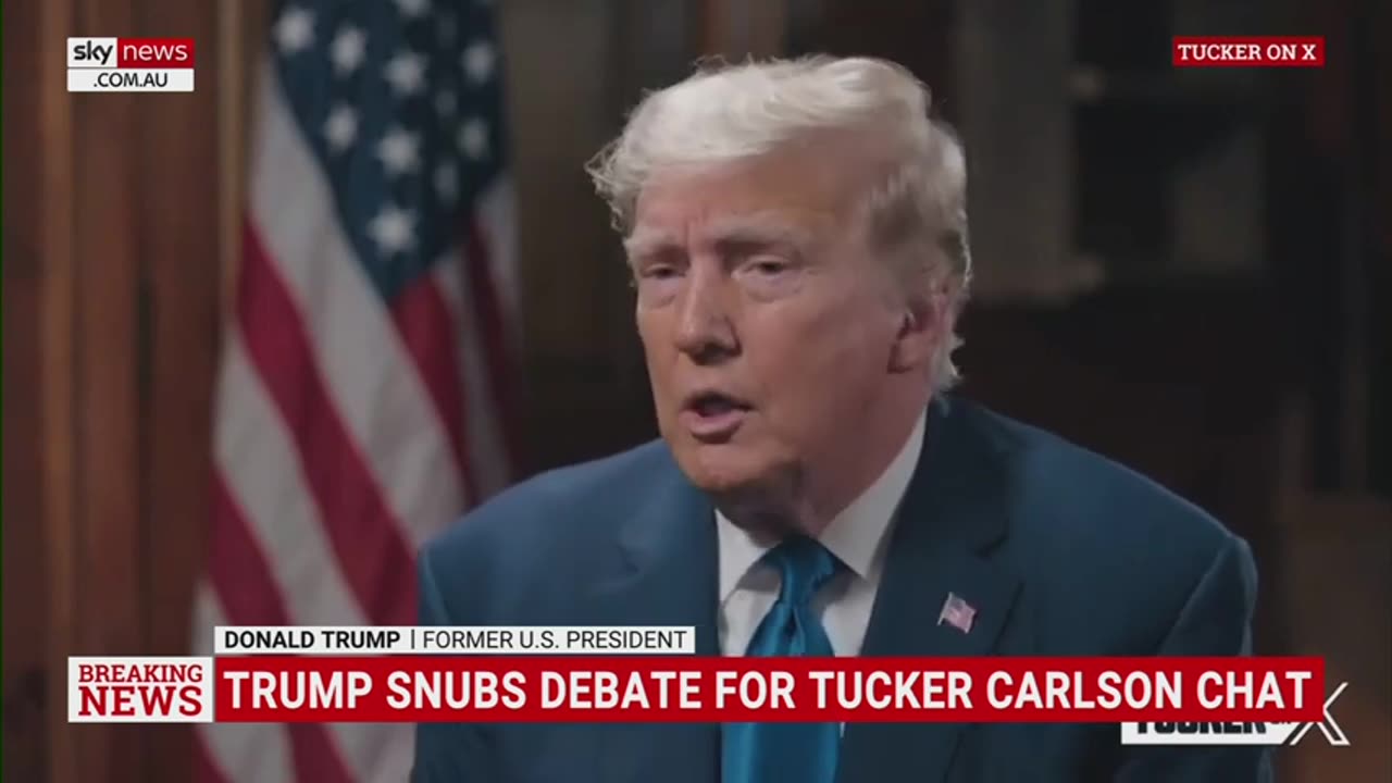 Trump meets with Tucker Carlson after skipping the GOP debate.