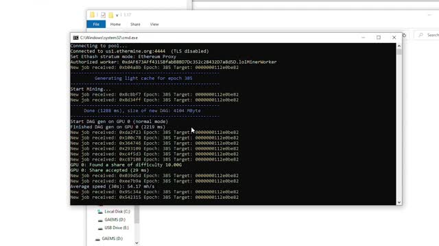 Mining ETH on Windows 10