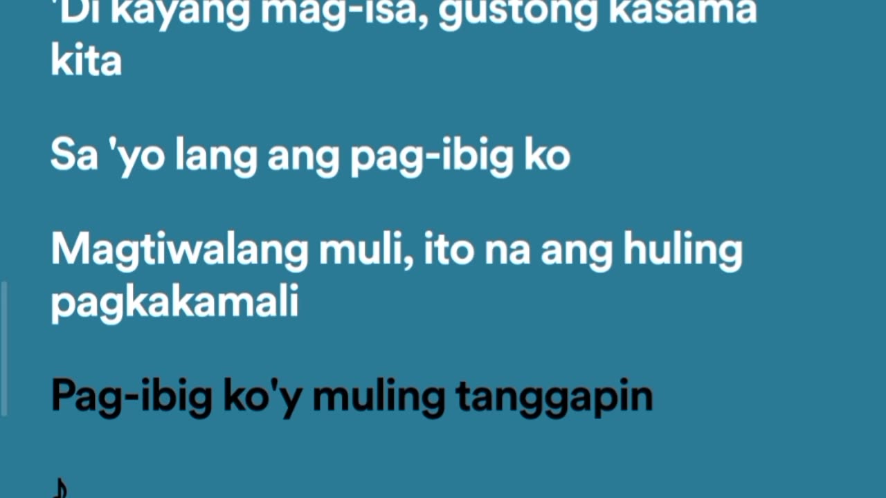 Erik Santos - pagbigyang muli (lyrics)