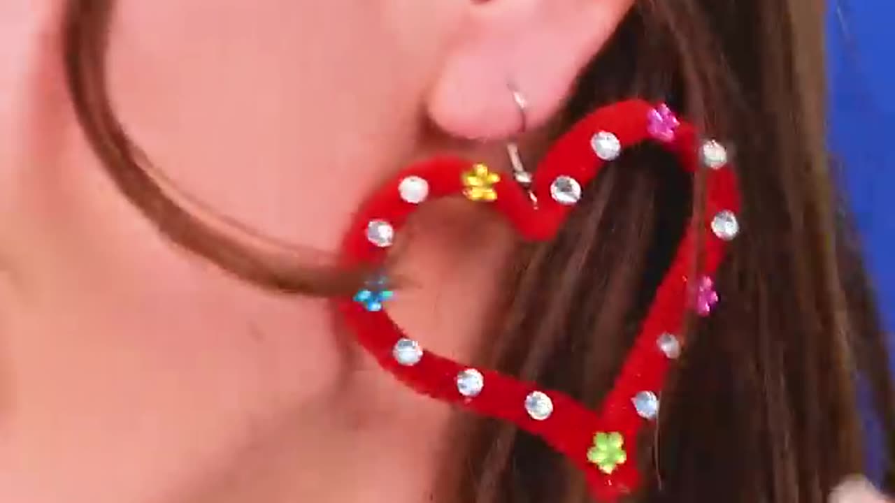 He made heart 💖 shape earrings