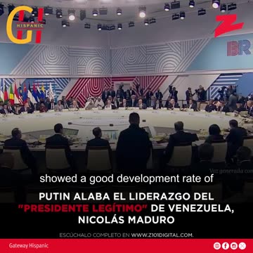 Vladimir Putin elogia la dictadura de Nicolás Maduro