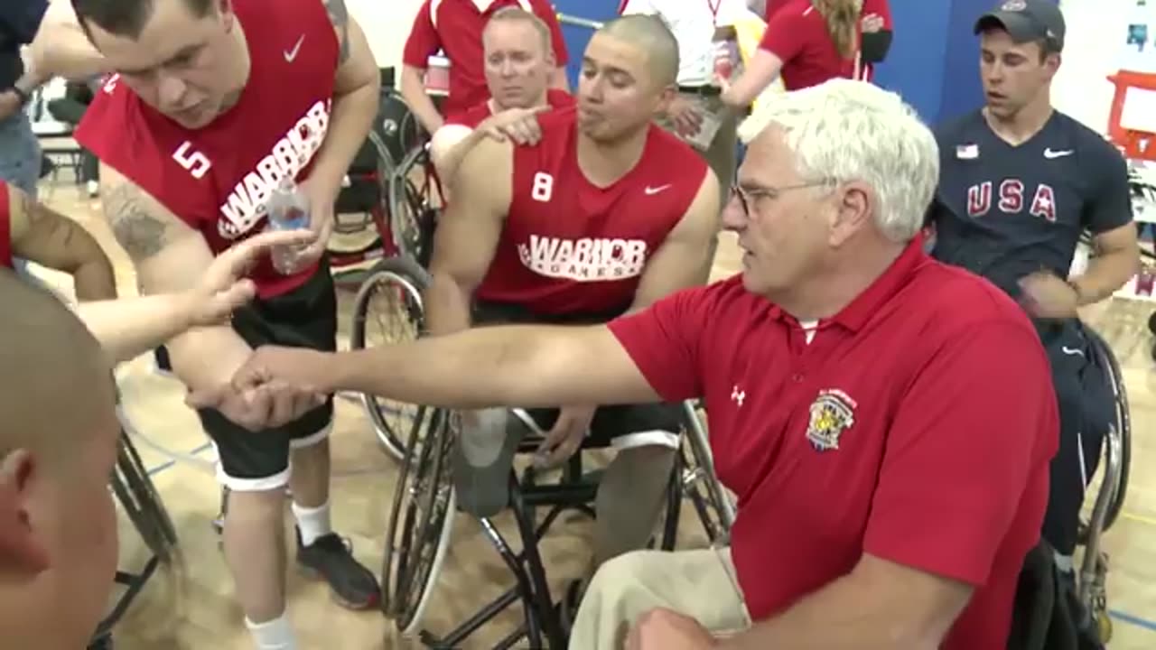 Marines take the first round of Wheelchair Basketball