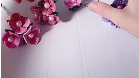 How to make delightful flowers out of glitter foam sheet