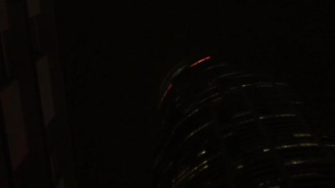Huge Lightning Strike at Q1 Tower