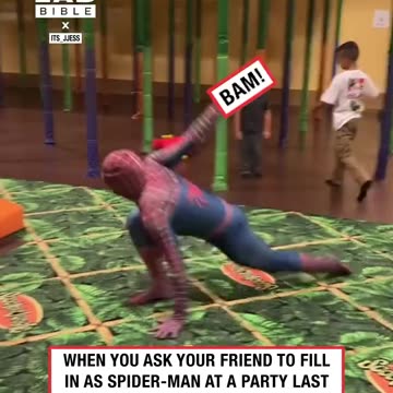 Dressing up as Spider Man for friend's son's birthday