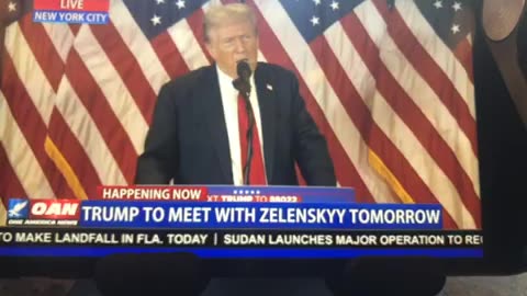 OANN trump to meet with Zelensky tomorrow Thursday 05:38 pm