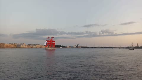 Brig Russia at the rehearsal of Scarlet Sails