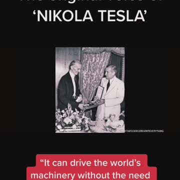 “The original voice of NIKOLA TESTLA”…unlimited quantities…（珍貴音檔）