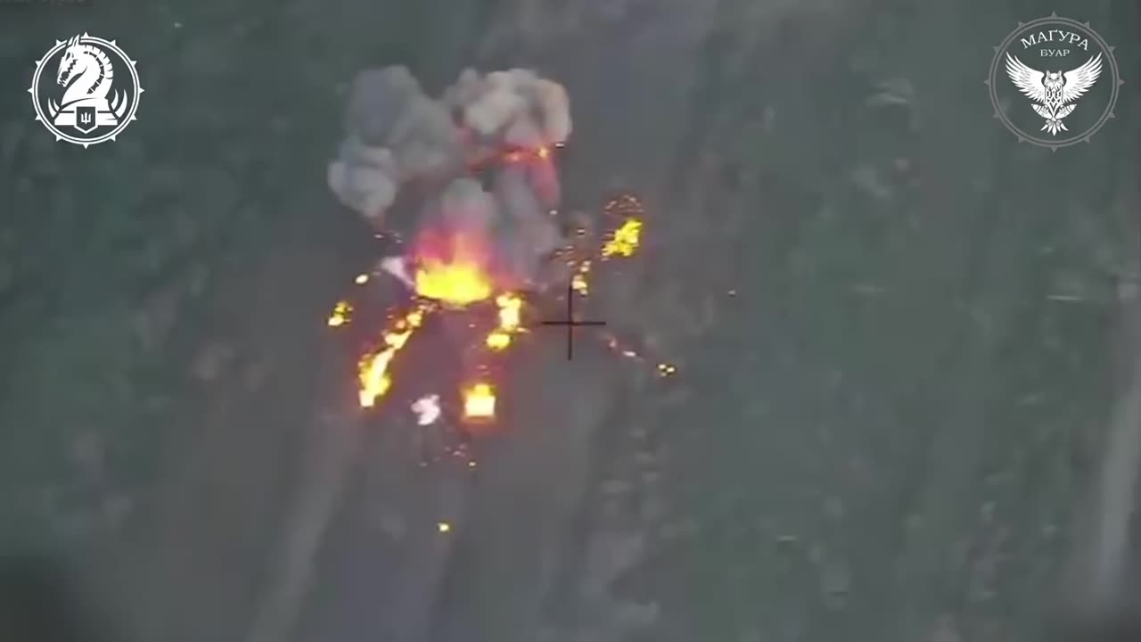 Russian 2S3 'Akatsiya' self propelled howitzer destroyed