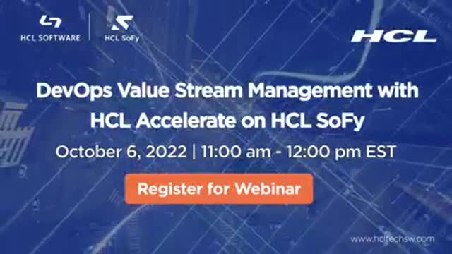 DevOps Value Stream Management with HCL Accelerate on HCL SoFy