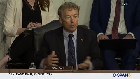 Senator Dr Rand Paul asking serious questions