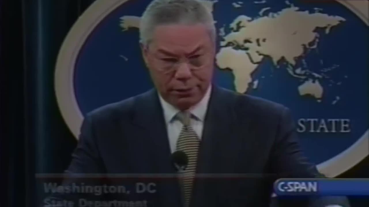 Colin Powell Discusses Attacks On World Trade Center And Pentagon (9-14-2001)