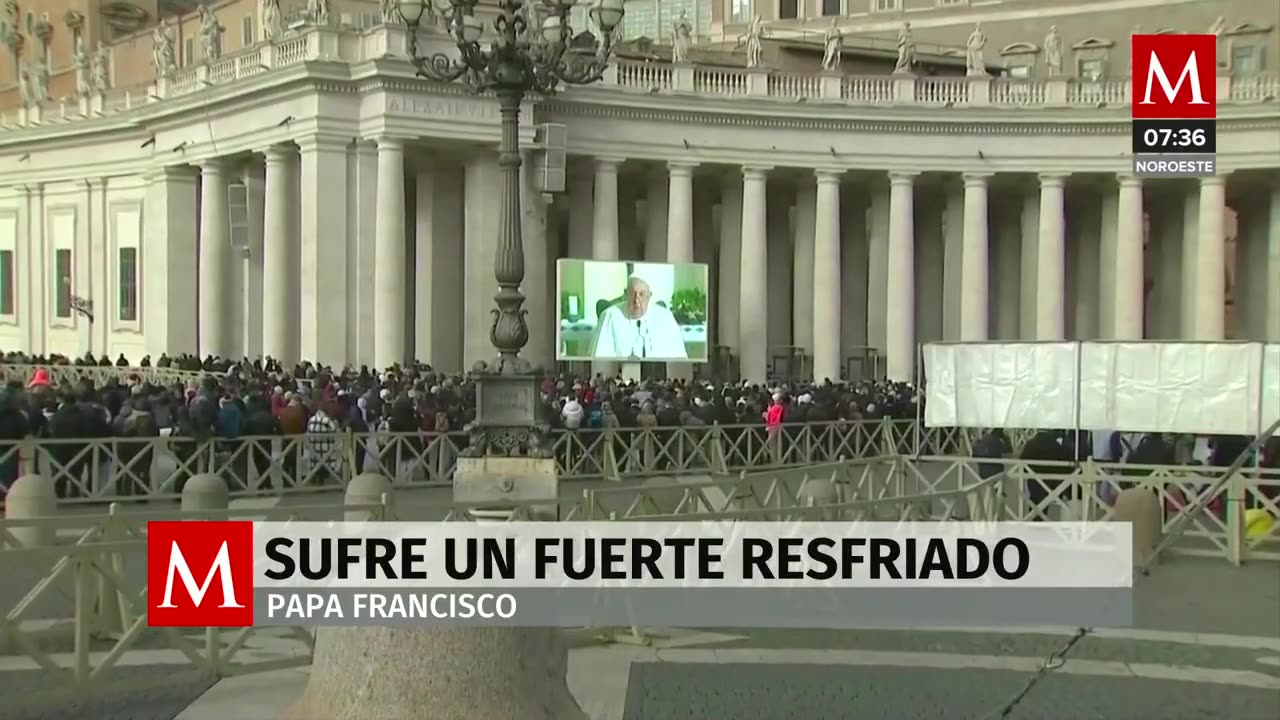 El Papa Francisco reza el Ángelus desde su residencia por un resfriado