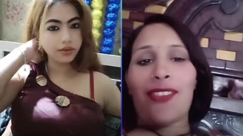 Cute girls Pakistani vs cute girls Indian pk live show